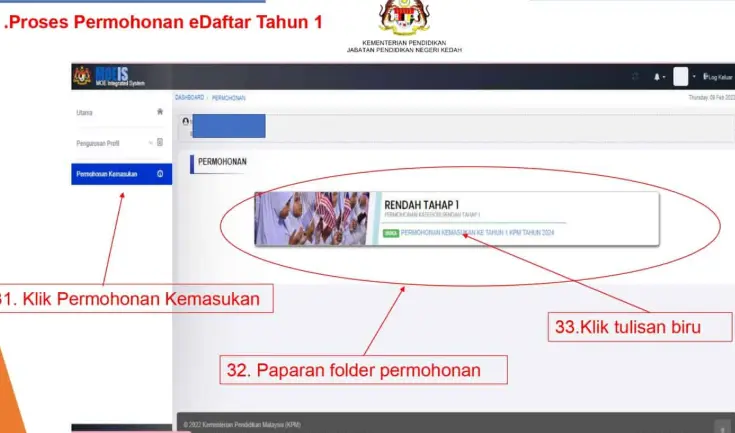 Langkah Mudah Permohonan eDaftar Tahun