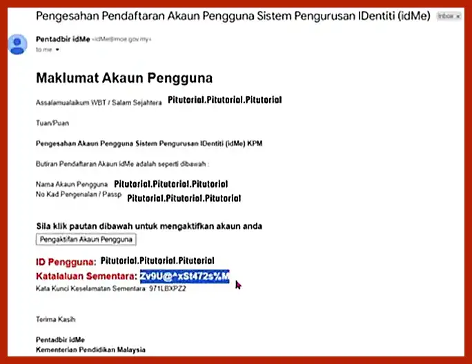 Maklumat Akaun Pengguna